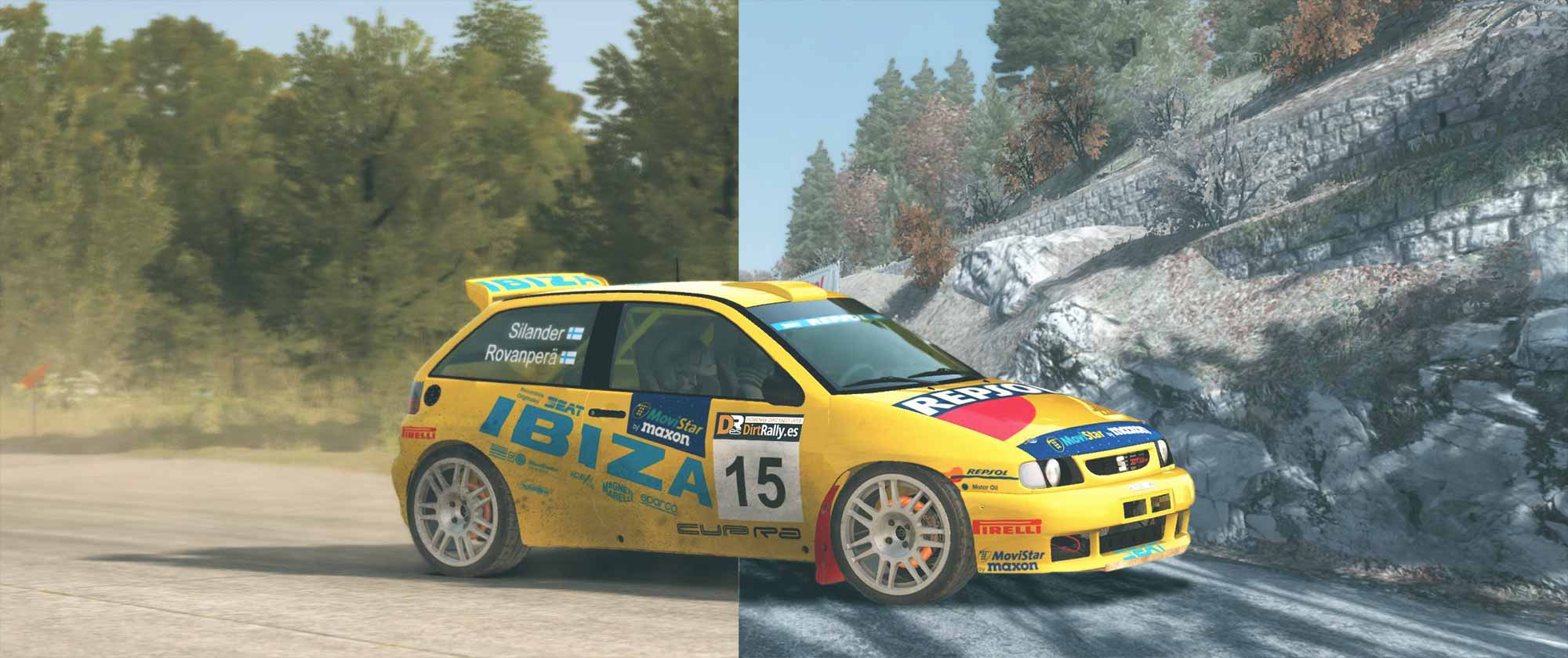 homenaje dirt rally con kit car seat ibiza